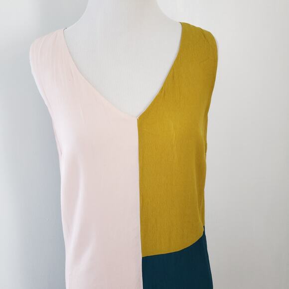 Anthropologie HD in Paris Jules Colorblock Shift Drop Waist Flapper Teal Women 4 - Picture 5 of 12